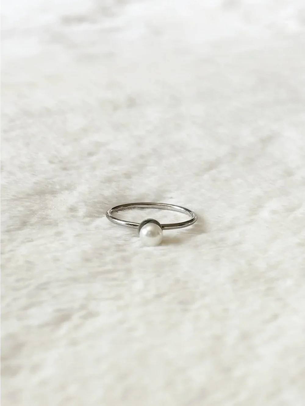 5/$8 🩷 MUST BUNDLE Delicate Pearl Solitaire Ring - White Pearl